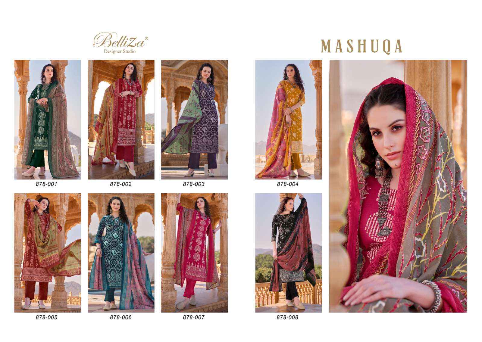 Belliza Mashuqa Cotton Dress Material 8 pcs Catalogue