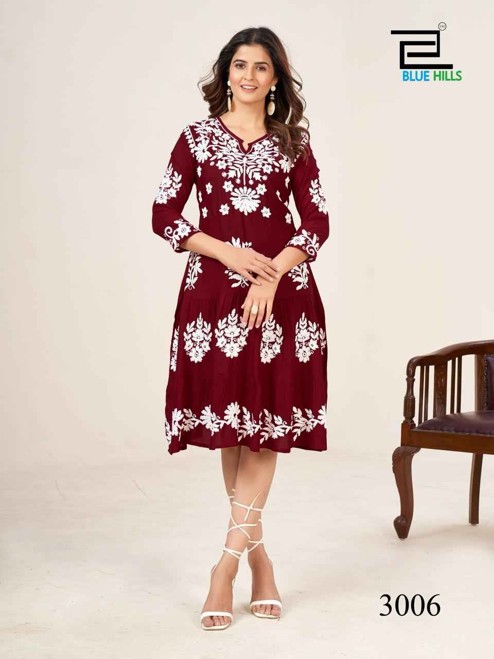 Blue Hills Kiara Vol -3 Rayon Kurti (6 Pcs Catalog)