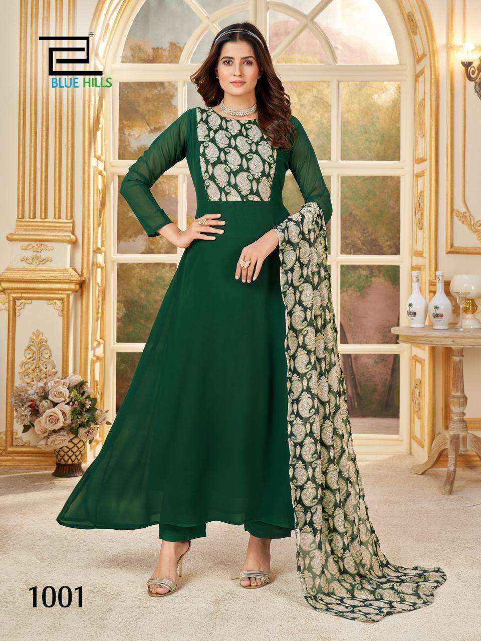 Blue Hills Nithya Fox Georgette Kurti Combo 4 pcs Catalogue