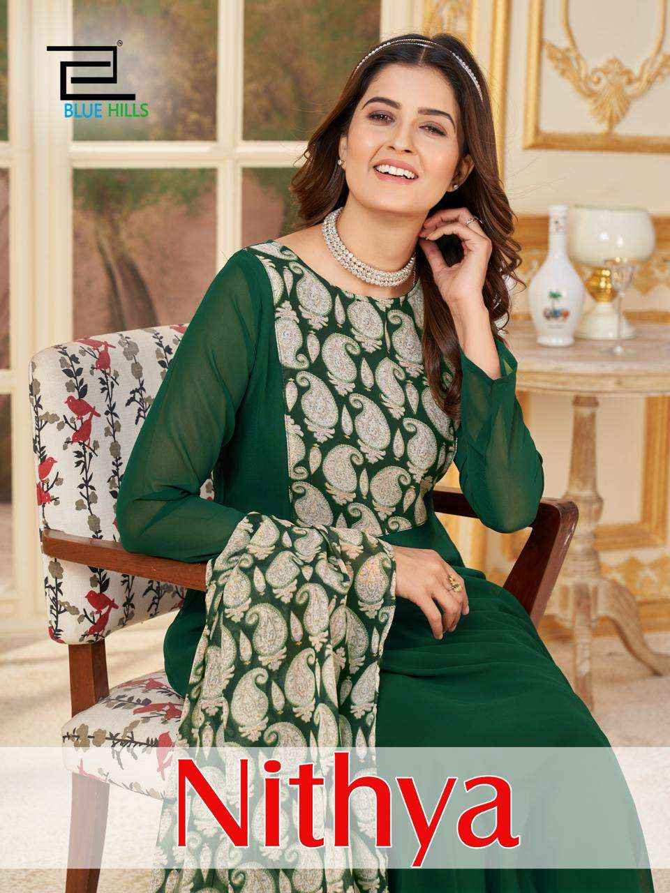 Blue Hills Nithya Fox Georgette Kurti Combo 4 pcs Catalogue