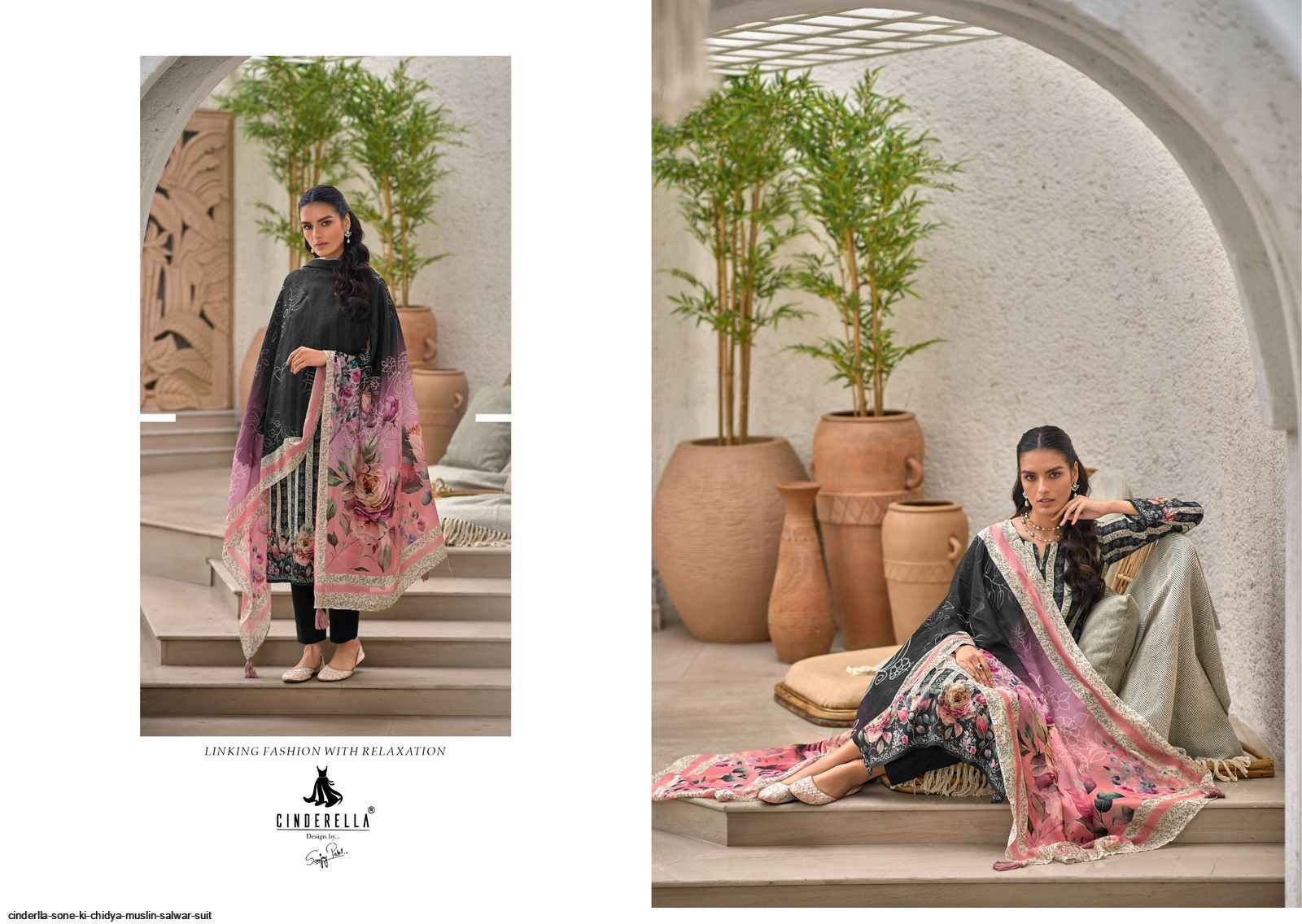 Cinderlla Sone Ki Chidya Muslin Dress Material 7 pcs Catalogue