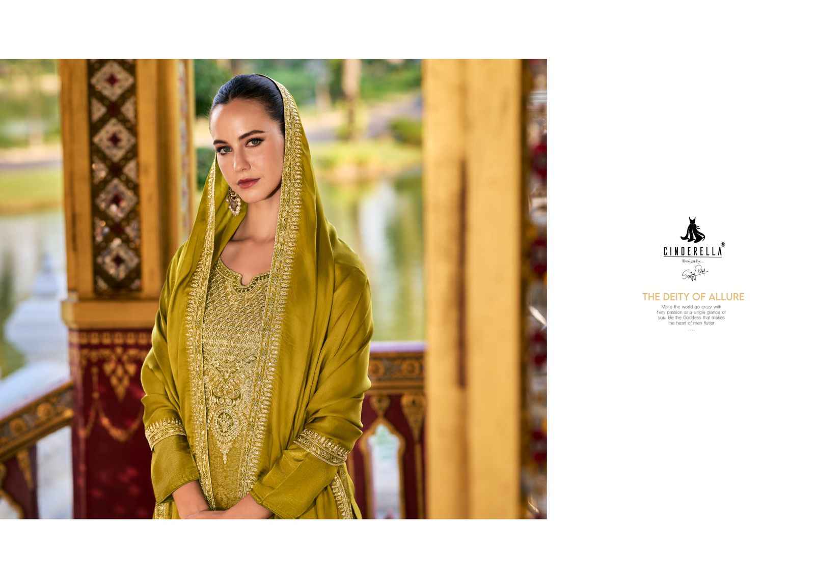 Cindrella Kimkhab Pure Banarasi Silk Dress Material  (6 Pc Catalog)