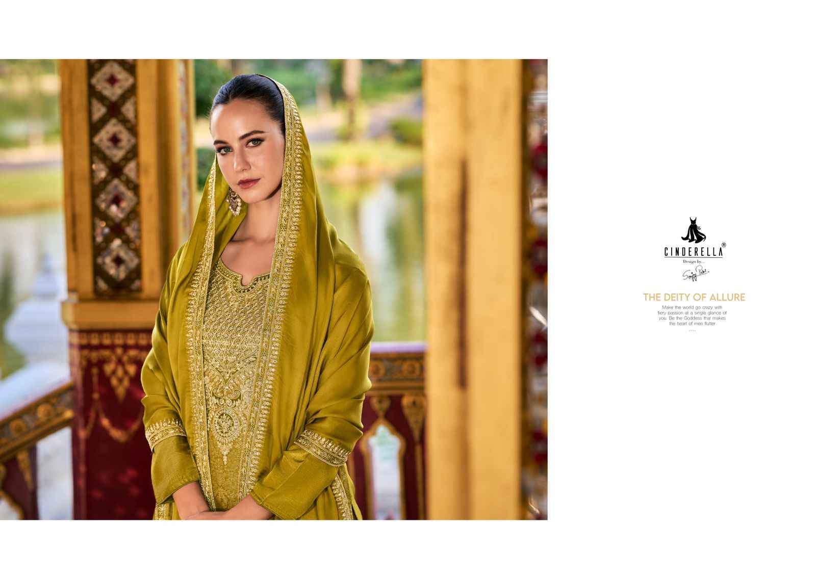 Cindrella Kimkhab Pure Banarasi Silk Dress Material  (6 Pc Catalog)