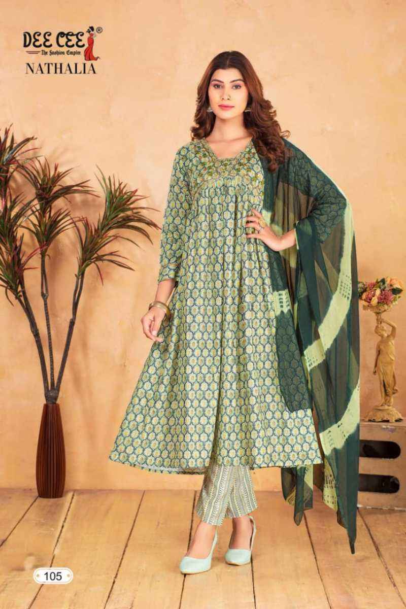 Dee Cee Nathalia Heavy Chanderi Kurti Combo 6 pcs Catalogue