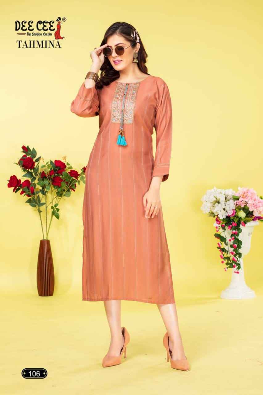 Deecee Tahmina A Line  Kurti (6 pcs Catalogue)