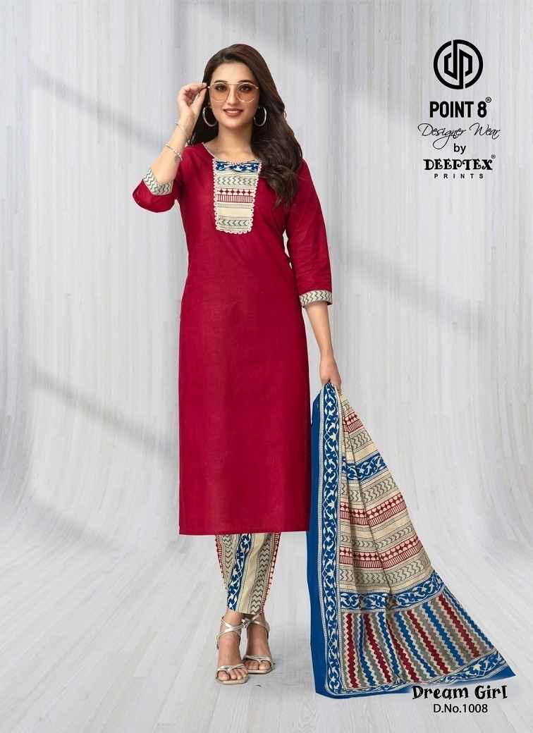 TRADITION VOL-13 BY DEEPTEX COTTON UNSTICHED SALWAR SUITS WHOLESALE 10 PCS