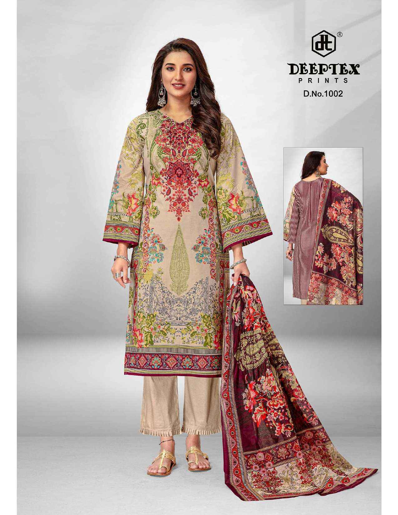 Deeptex Roohi Zara Vol 1 Lawn Cotton Dress Material 8 pcs Catalogue