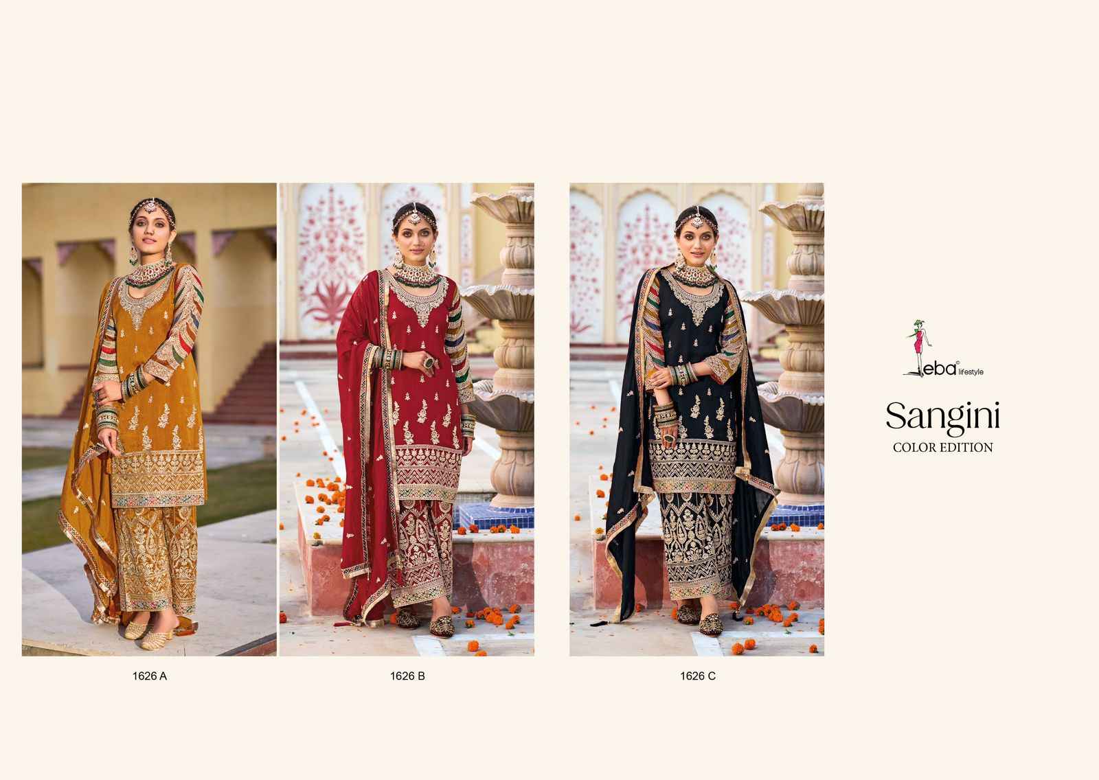 Eba Lifestyle Sangini Color Premium Silk Readymade Suit (3 Pc Catalog)