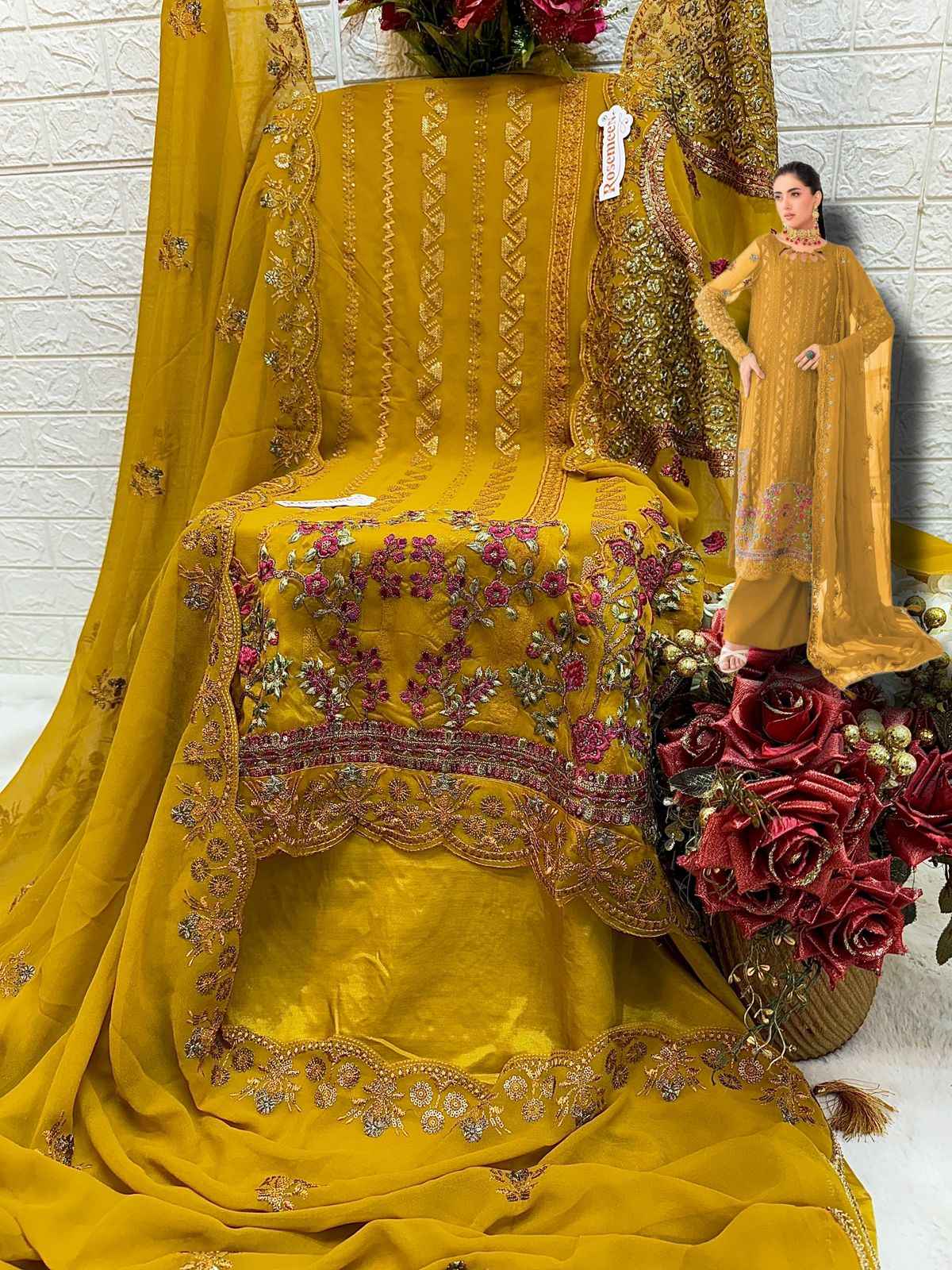 Fepic Rosemeen C-1727 Georgette Dress Material (3 Pc Catalog)