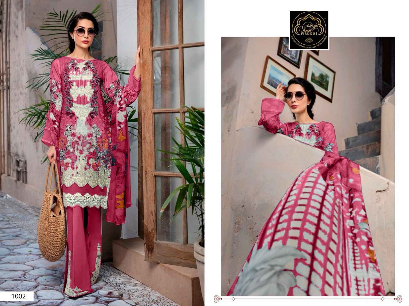 Firdous Marjaan Vol 1 Cotton Dress Material 4 pcs Catalogue