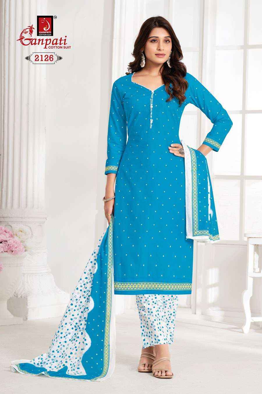 Ganpati Jighyasha Vol 21 Pant Style Dress Cotton Dress Material 45 pcs Catalogue