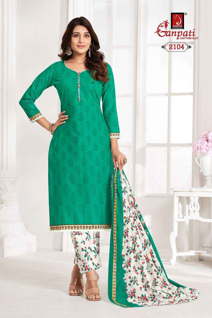 Ganpati Jighyasha Vol 21 Pant Style Dress Cotton Dress Material 45 pcs Catalogue