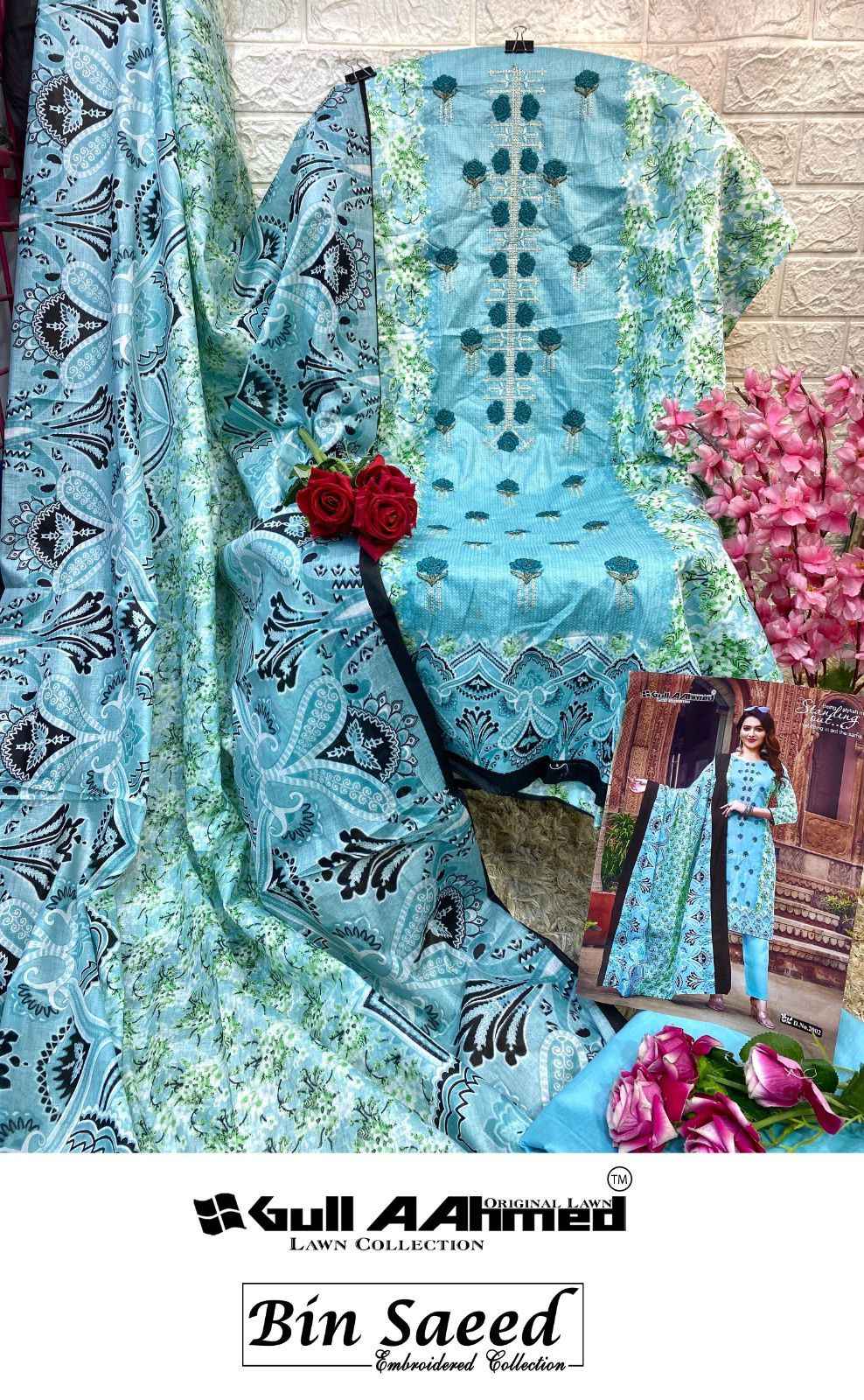 Gul Ahmed Bin Saeed Vol-2 Lawn Karachi Dress Material (10 Pc Catalouge)