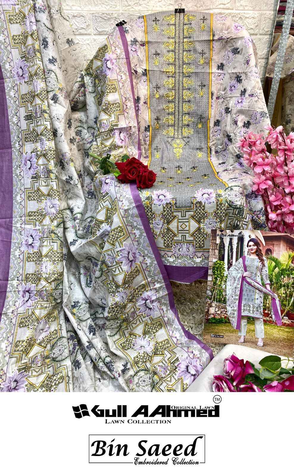 Gul Ahmed Bin Saeed Vol-2 Lawn Karachi Dress Material (10 Pc Catalouge)