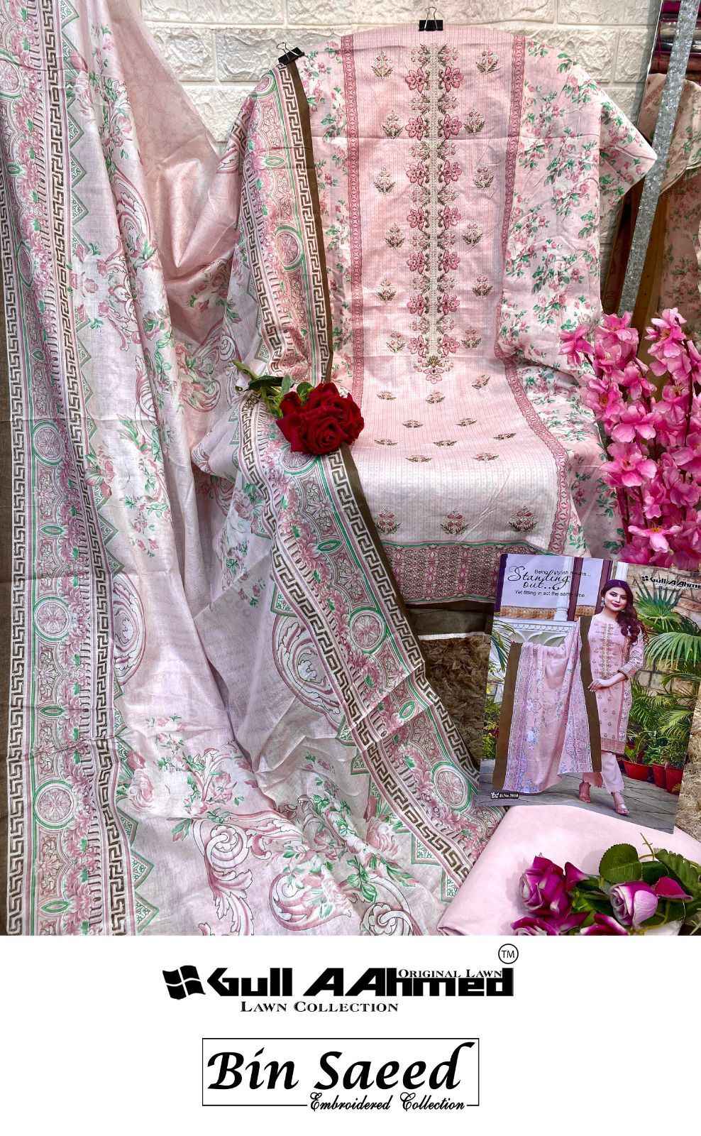 Gul Ahmed Bin Saeed Vol-2 Lawn Karachi Dress Material (10 Pc Catalouge)