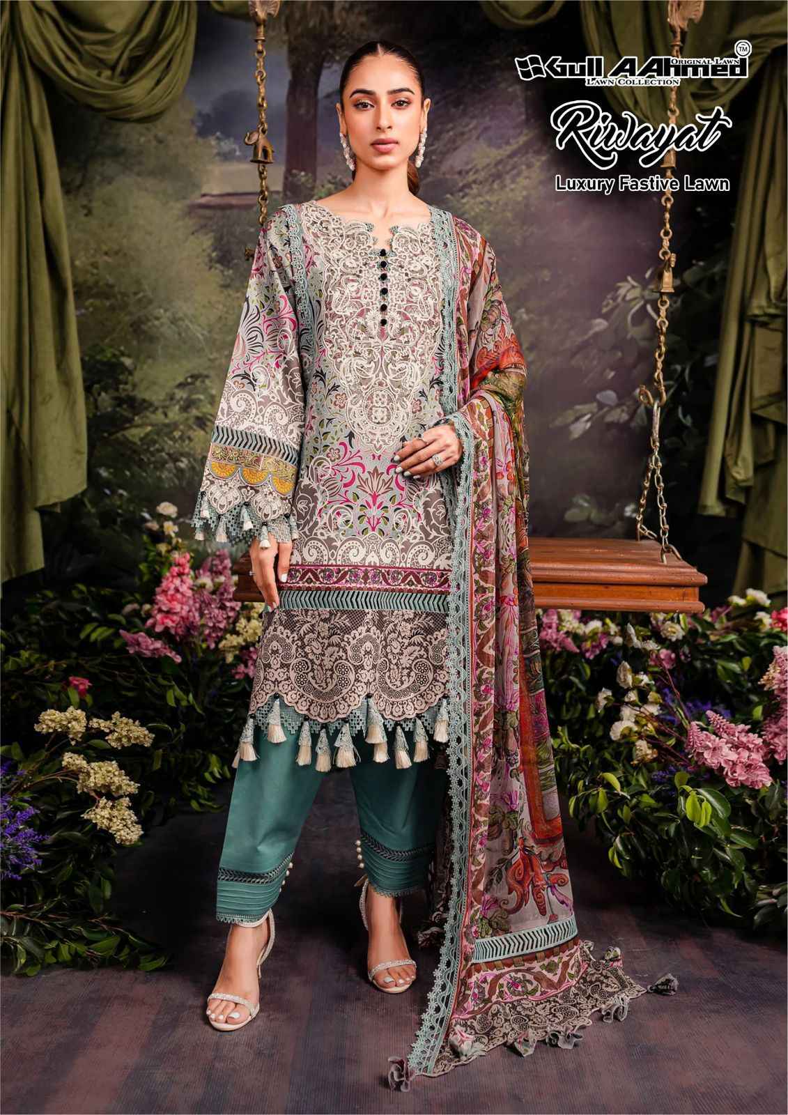 Gull Ahmed Lawn Collection Riwayat Vol-5 Dress Material (6 Pc Catalouge)