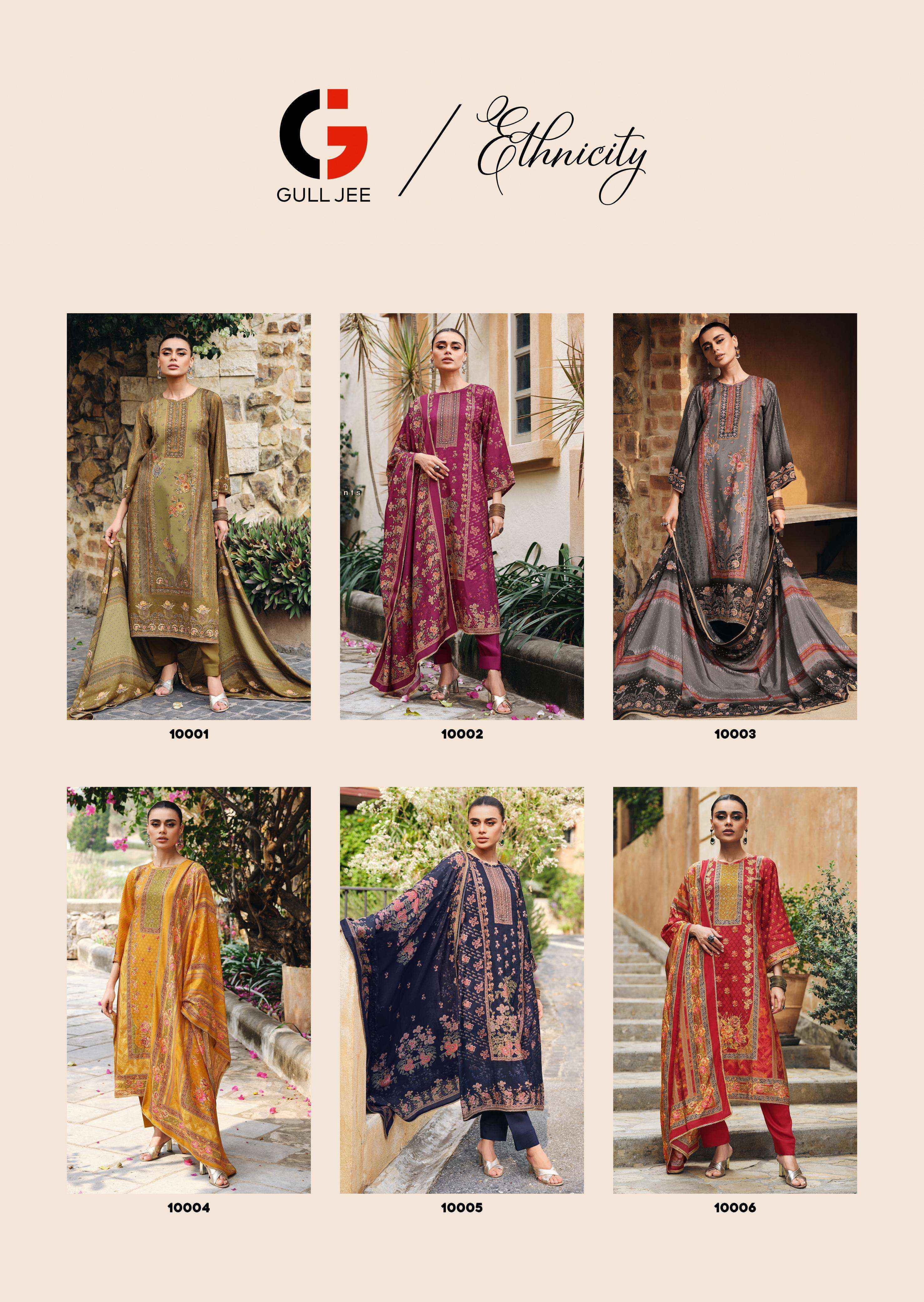 Gull Jee Ethnicity Viscose Dress Material 6 pcs Catalogue