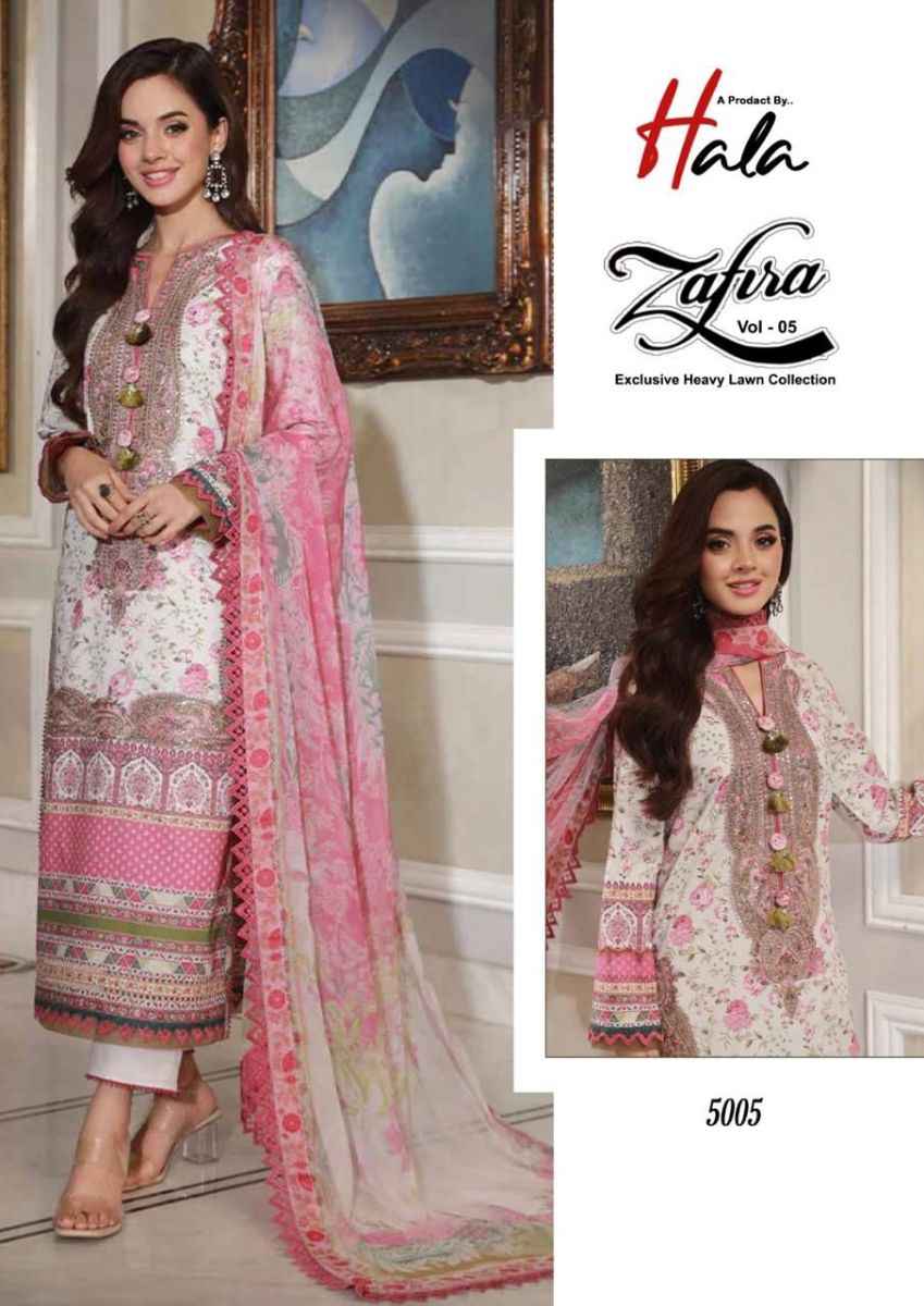 Hala Zafira Vol 5 Cotton Dress Material 6 pcs Catalogue