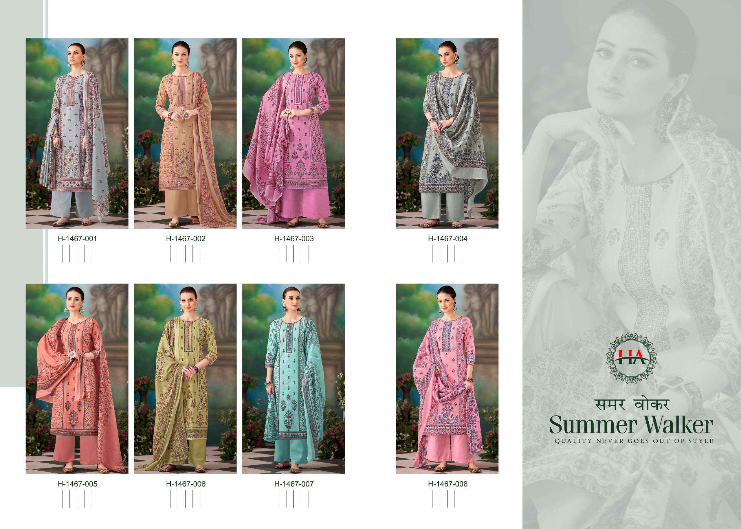 Harshit Fashion Hub Summer Walker Cambric Cotton Dress Material 8 pcs Catalogue