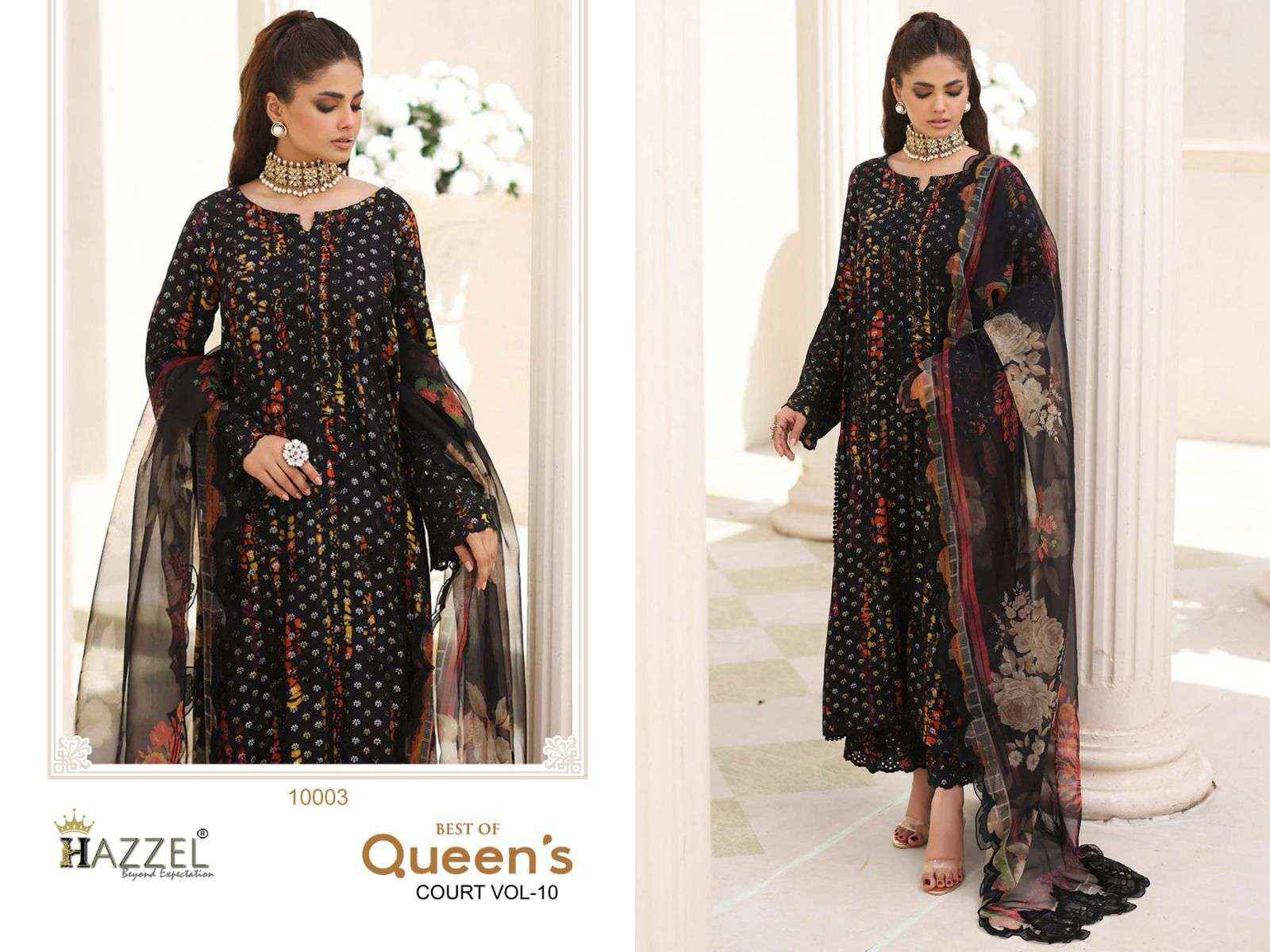 Hazzel Best Of Queens Court Vol 10 Cotton Dress Material 4 pcs Catalogue