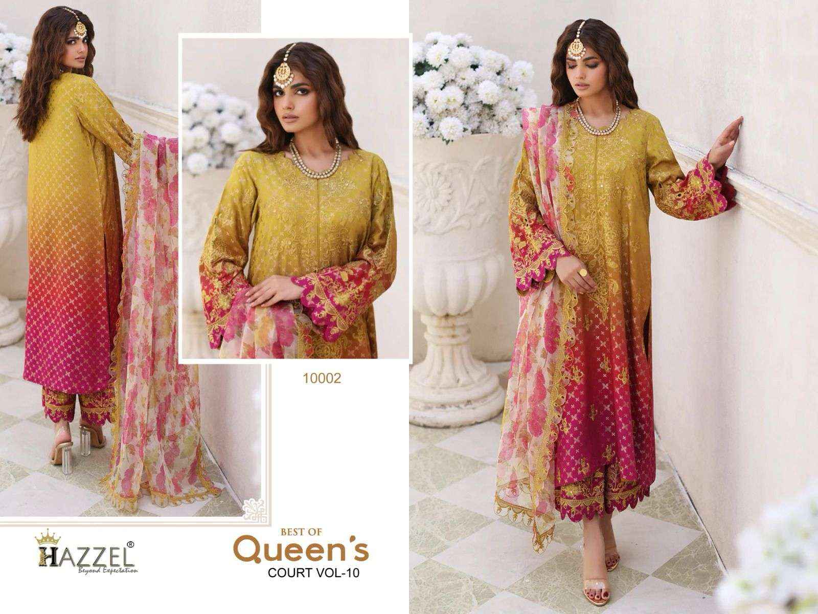Hazzel Best Of Queens Court Vol 10 Cotton Dress Material 4 pcs Catalogue