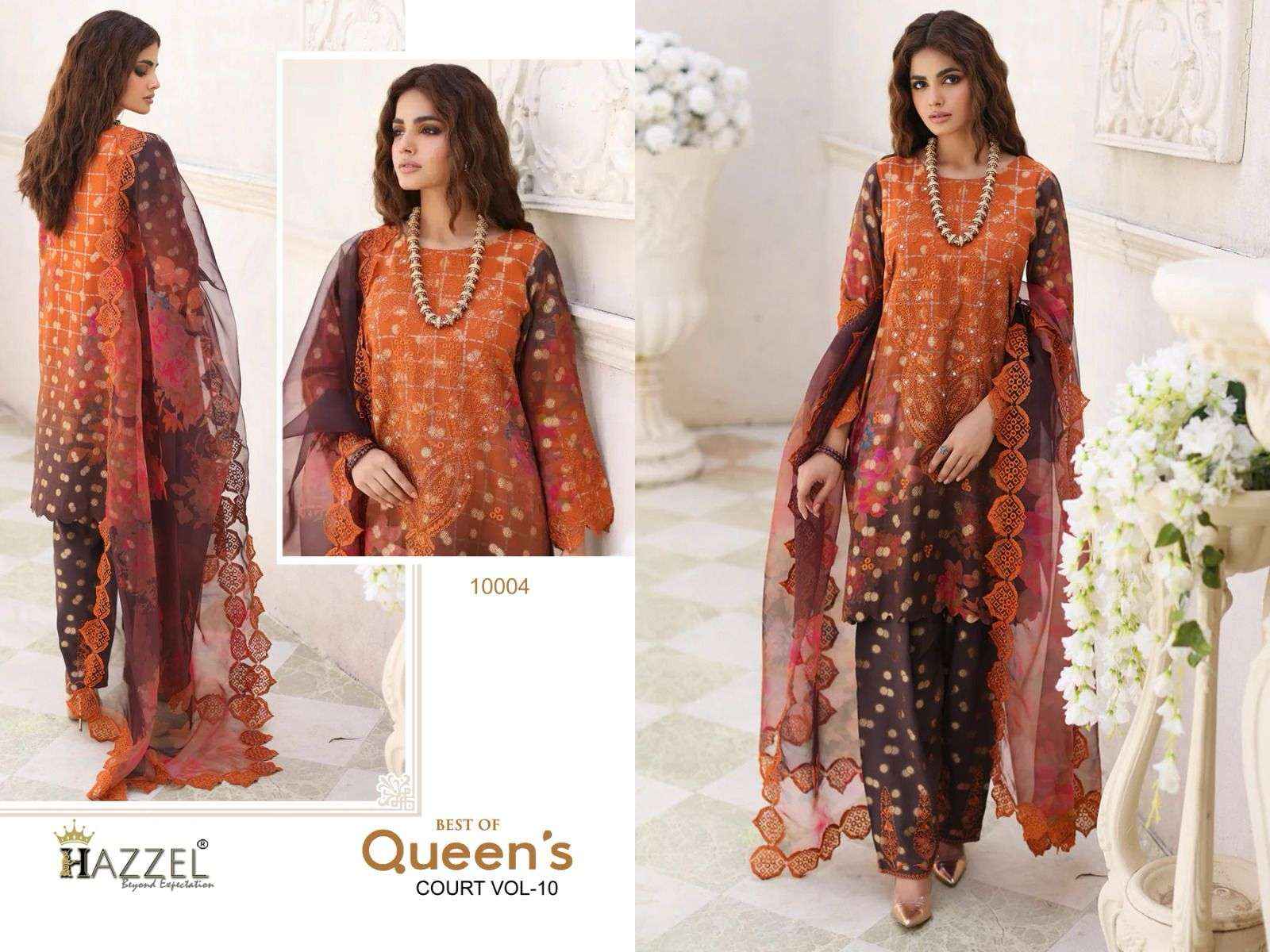 Hazzel Best Of Queens Court Vol 10 Cotton Dress Material 4 pcs Catalogue