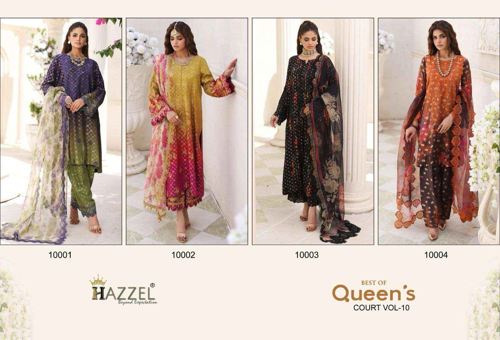 Hazzel Best Of Queens Court Vol 10 Cotton Dress Material Best Online Suits Wholesaler
