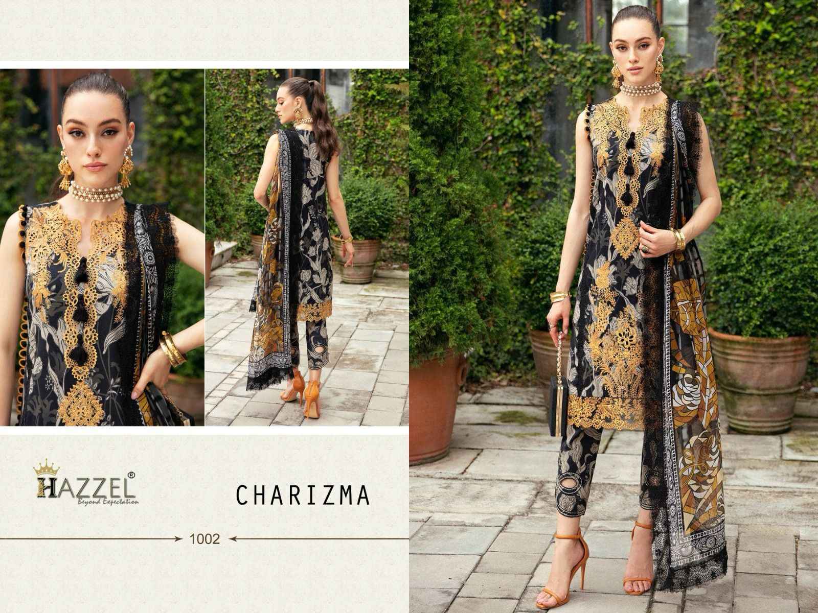 Hazzel Charizma Luxury Lawn Cotton Dress Material (6 Pc Catalog)