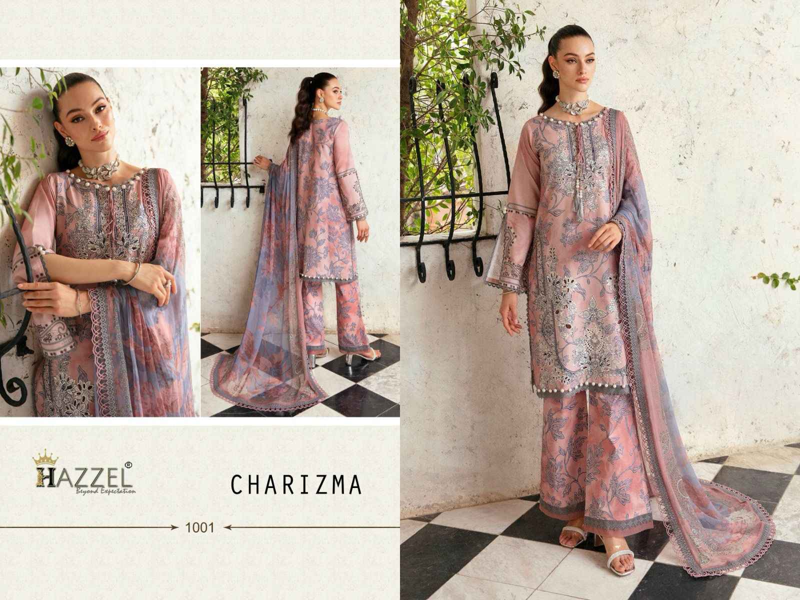 Hazzel Charizma Luxury Lawn Cotton Dress Material (6 Pc Catalog)