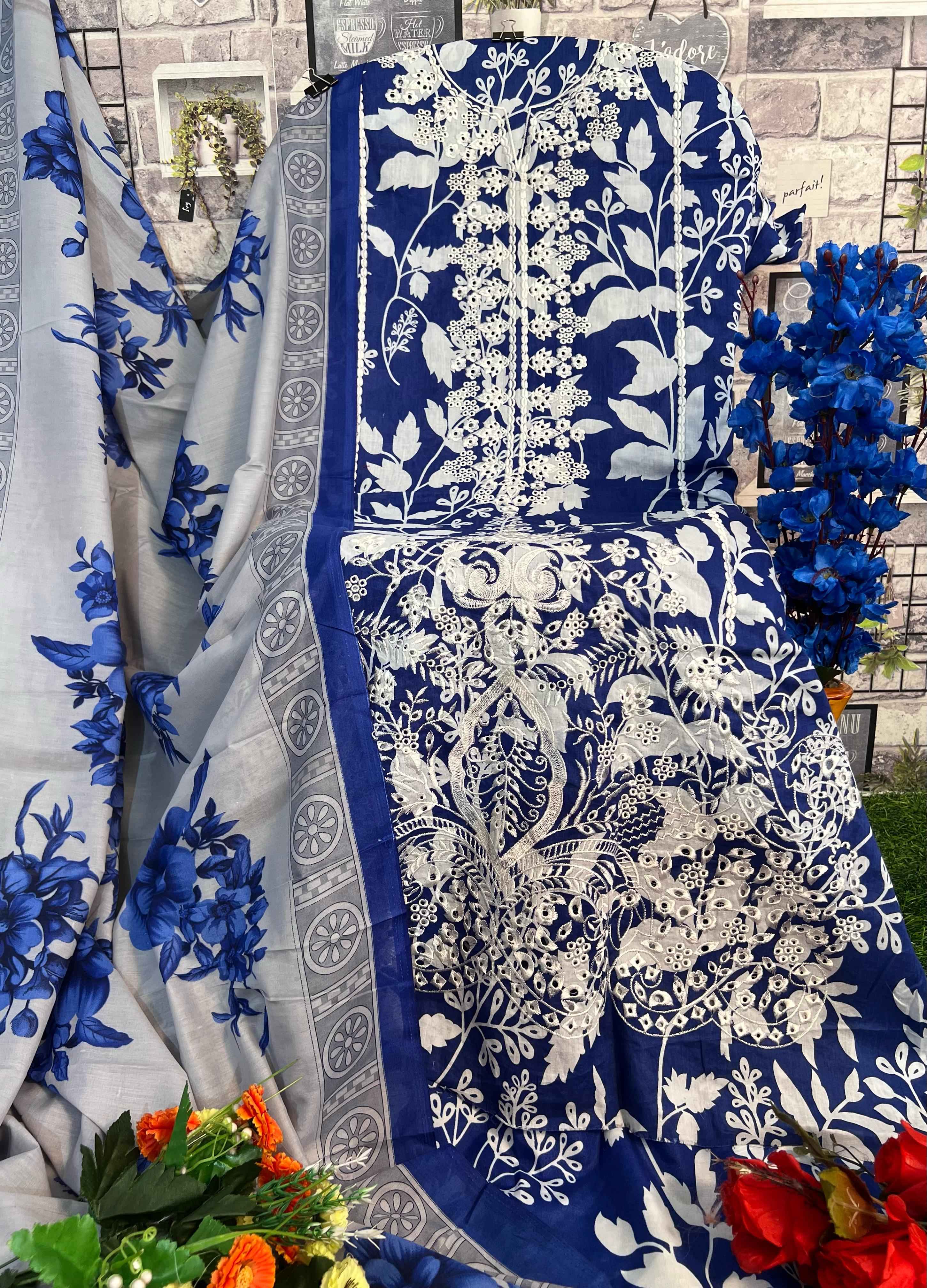 Hazzel Charizma Luxury Lawn Cotton Dress Material (6 Pc Catalog)