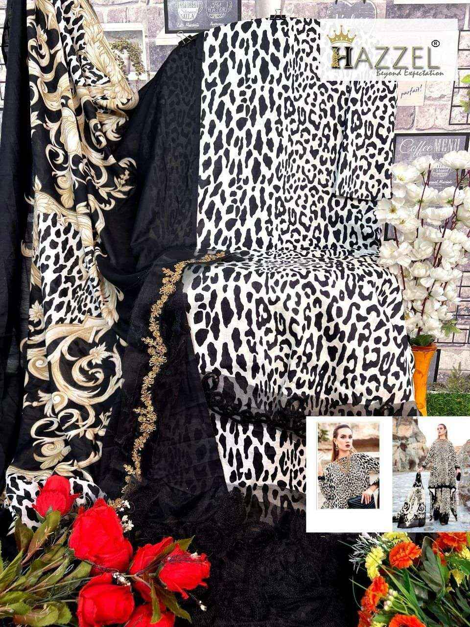 Hazzel D No 075 Cotton Dress Material 3 pcs Catalogue