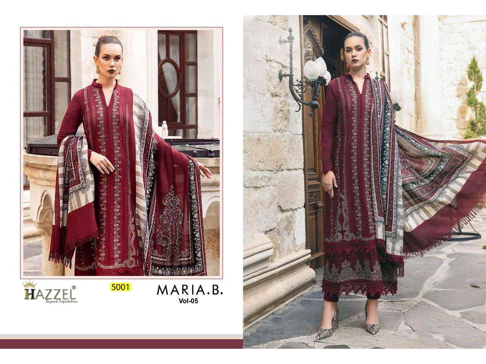 Hazzel Maria B Vol 5 Cotton Dress Material 3 pcs Catalogue