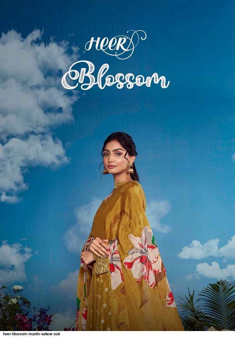 Heer Blossom Muslin Dress Material 8 pcs Catalogue