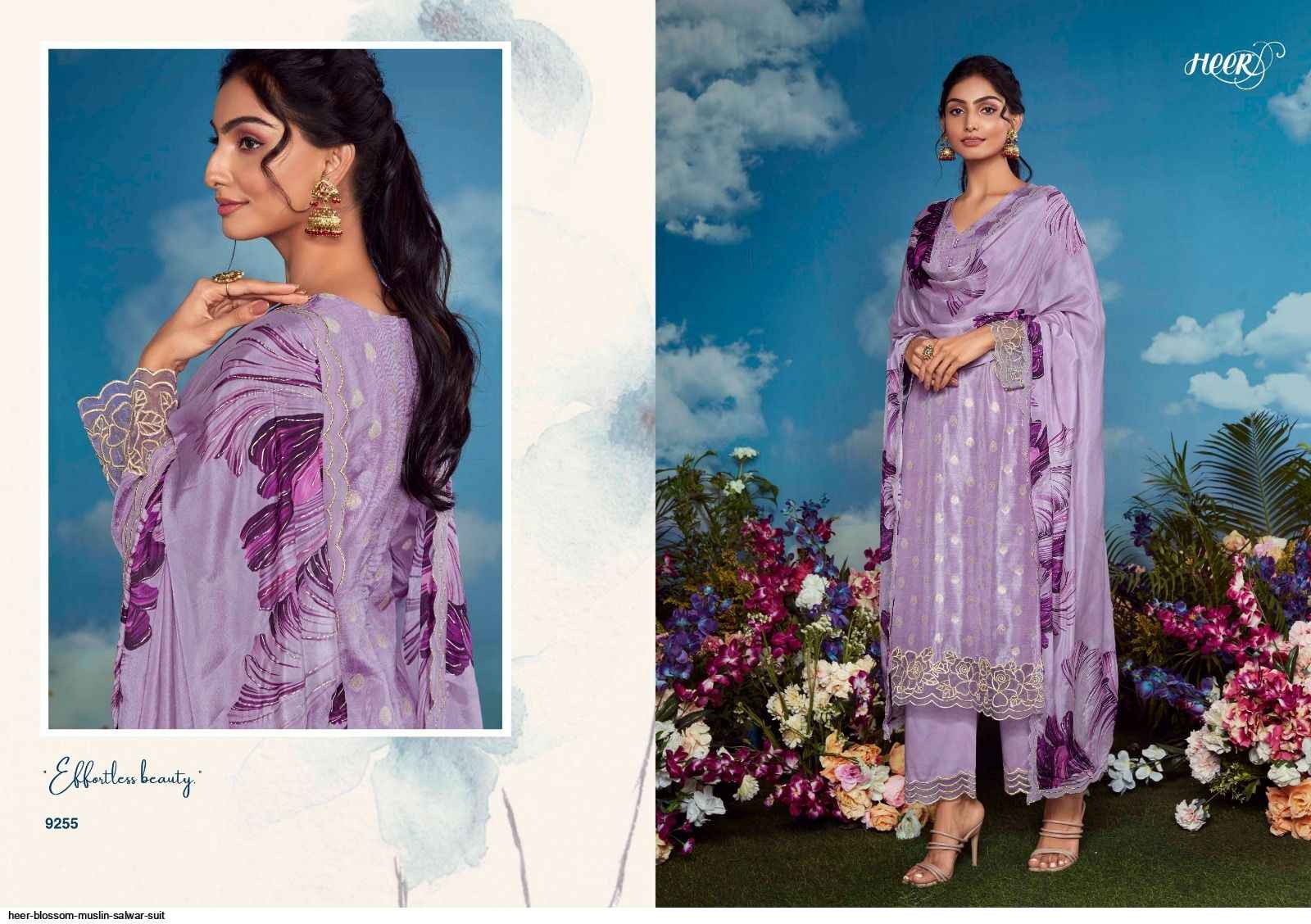 Heer Blossom Muslin Dress Material 8 pcs Catalogue