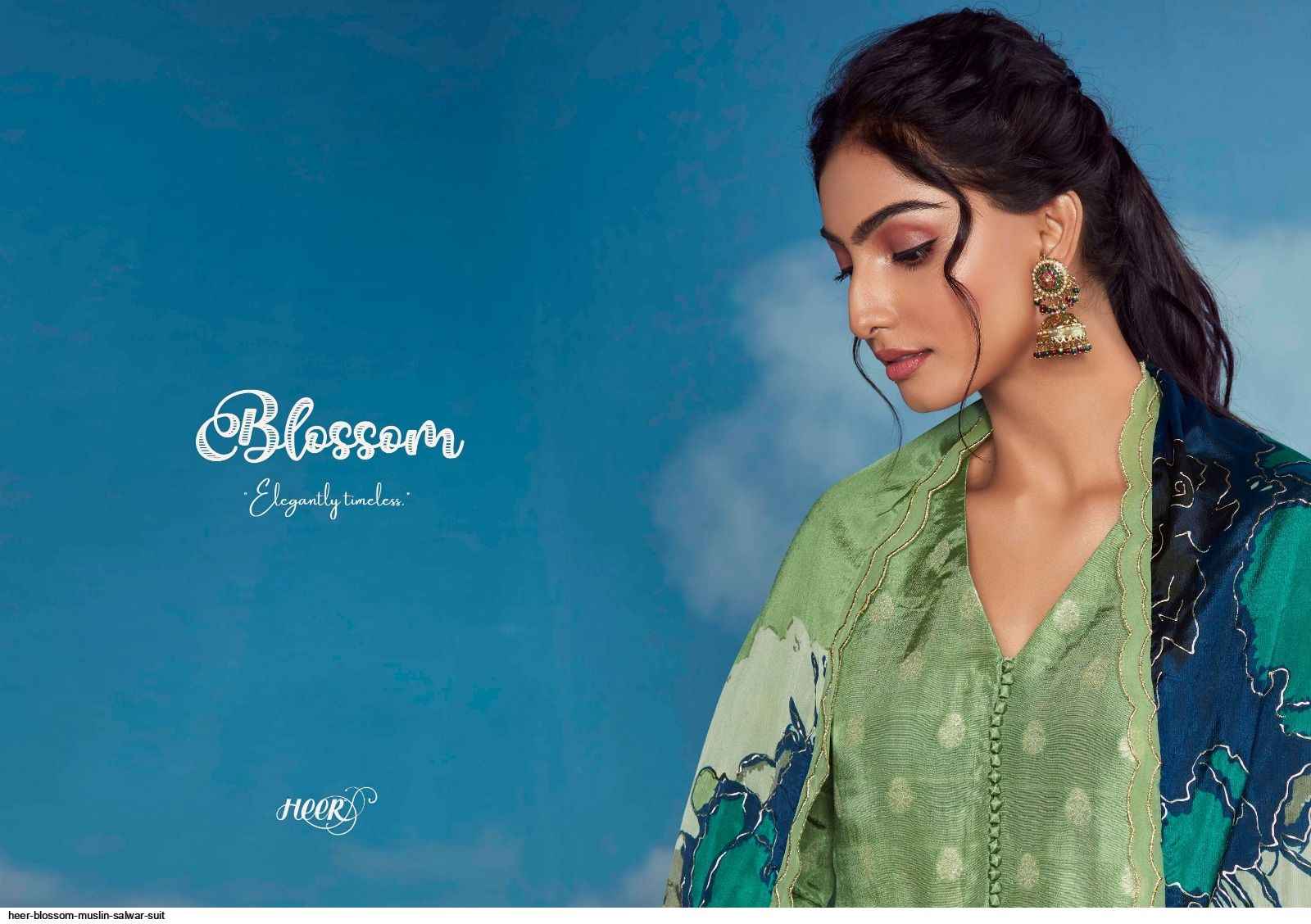 Heer Blossom Muslin Dress Material 8 pcs Catalogue