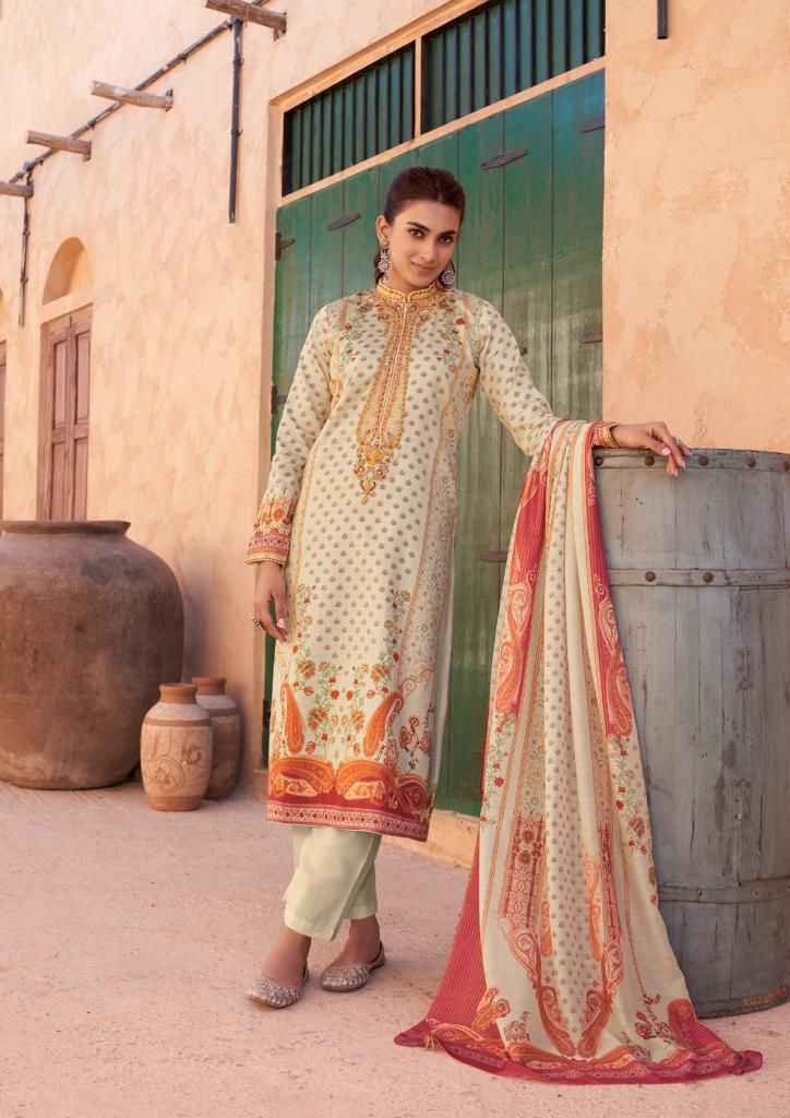 Hermitage Mehqada Jam Satin Dress Material (6 Pc Catalog)