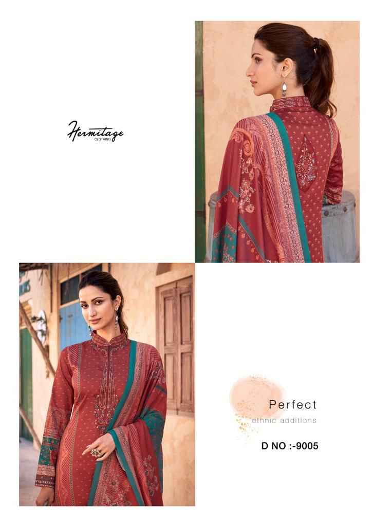 Hermitage Mehqada Jam Satin Dress Material (6 Pc Catalog)