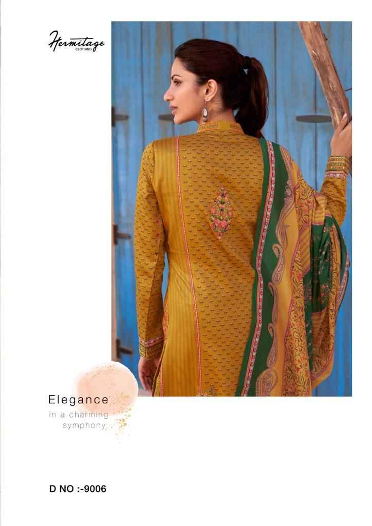 Hermitage Mehqada Jam Satin Dress Material (6 Pc Catalog)