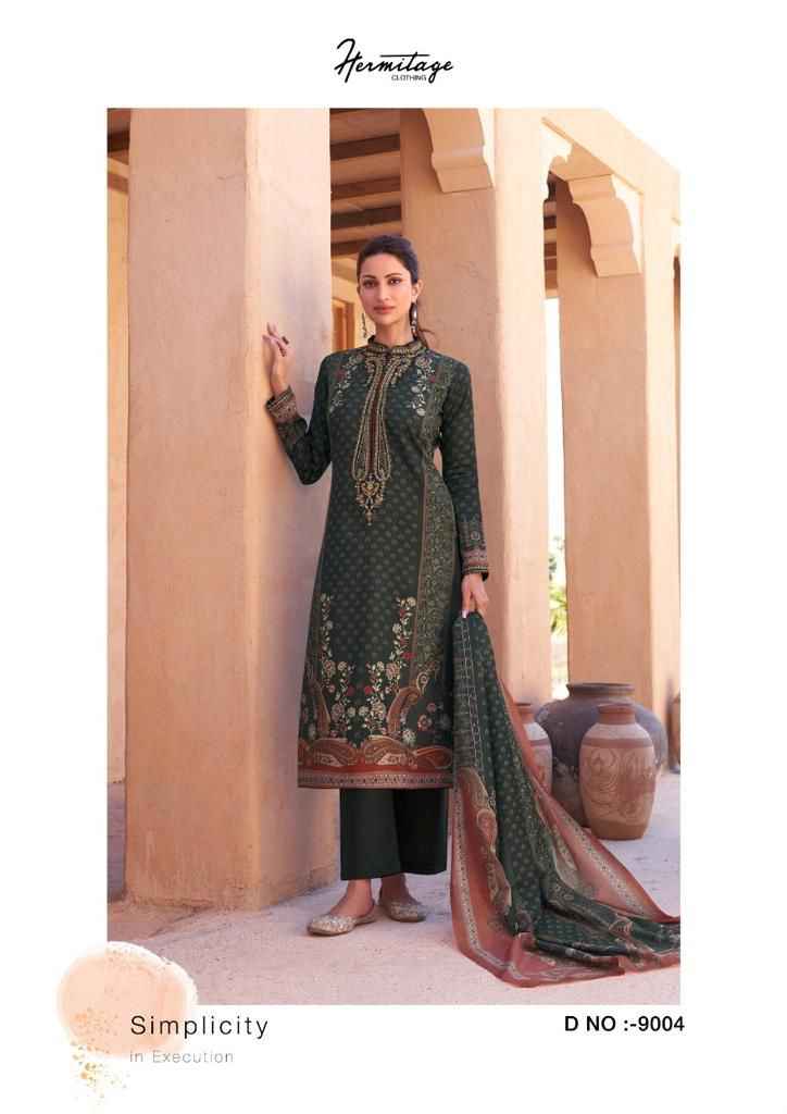 Hermitage Mehqada Jam Satin Dress Material (6 Pc Catalog)