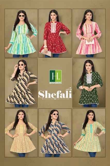 Hirwa Shefali Vol 3 Heavy Rayon Kurti 8 pcs Catalogue