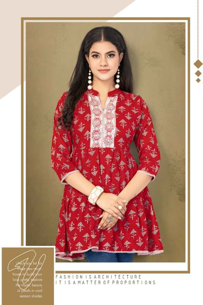 Hirwa Shefali Vol 3 Heavy Rayon Kurti 8 pcs Catalogue