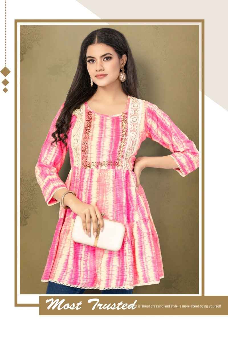 Hirwa Shefali Vol 3 Heavy Rayon Kurti 8 pcs Catalogue