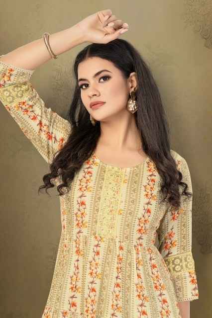 Hirwa Shefali Vol 3 Heavy Rayon Kurti 8 pcs Catalogue