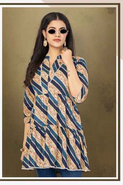 Hirwa Shefali Vol 3 Heavy Rayon Kurti 8 pcs Catalogue