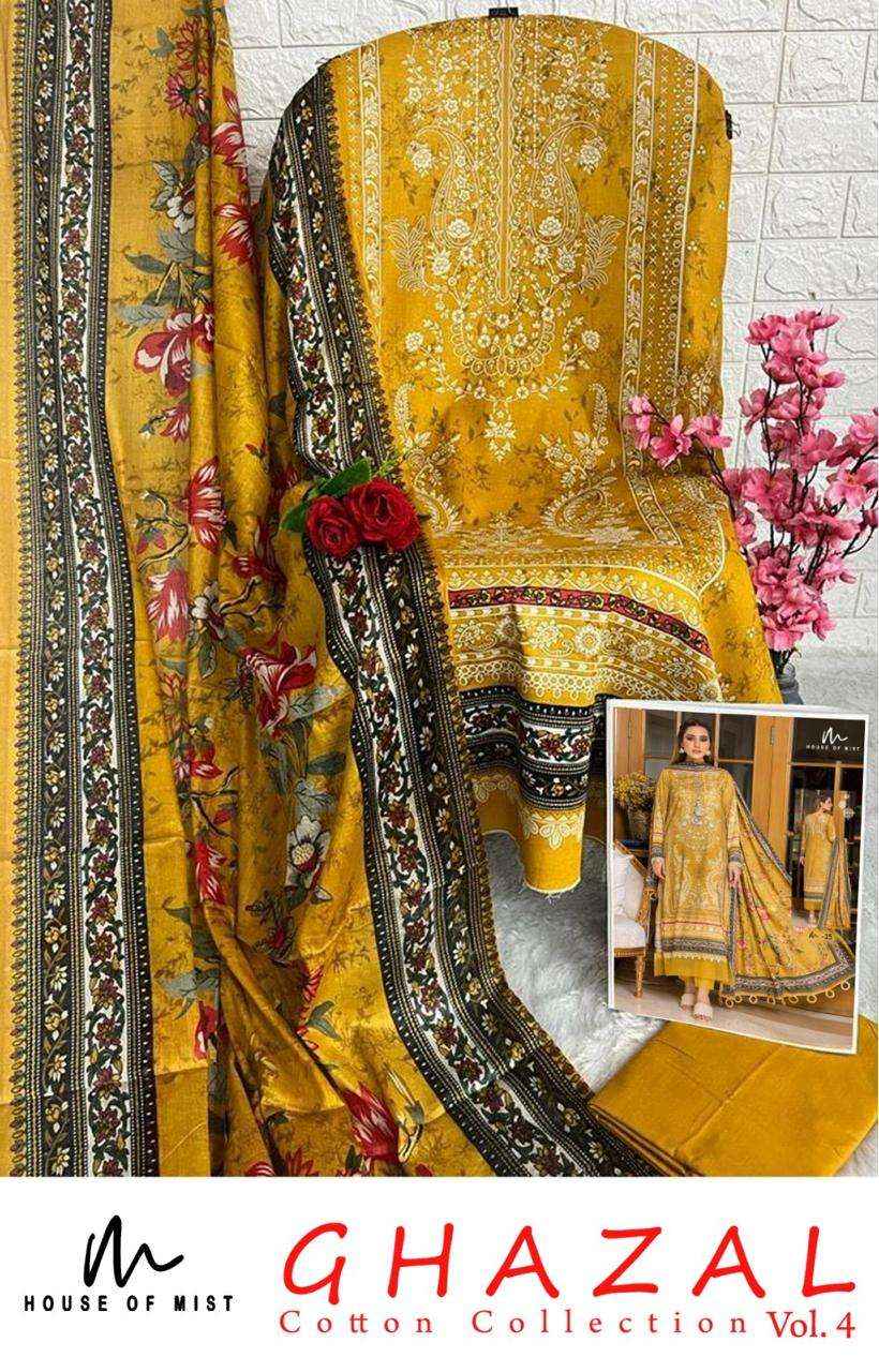 House Of Mist Ghazal Cotton Collection Vol 4 Cotton Dress Material 6 pcs Catalogue