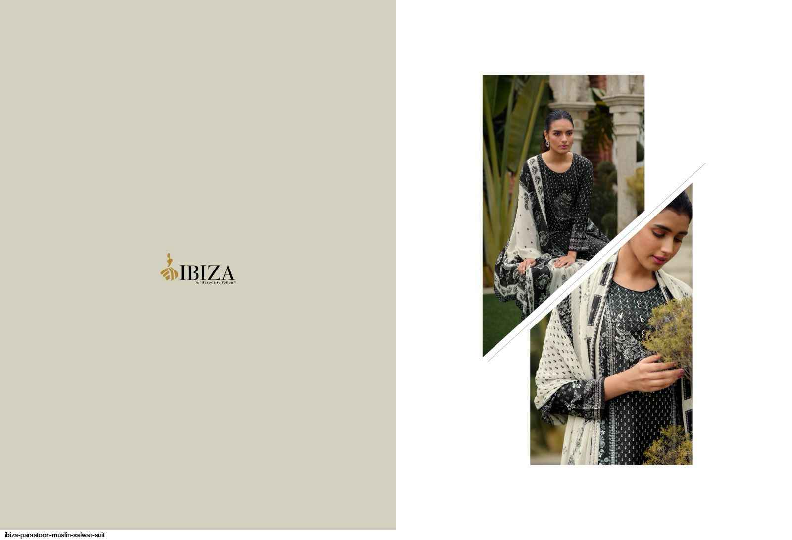 Ibiza Parastoon Muslin Dress Material 6 pcs Catalogue