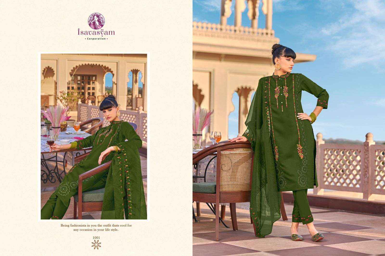 Isavasyam Armani Readymade Viscouse Dress 6 pcs Catalogue