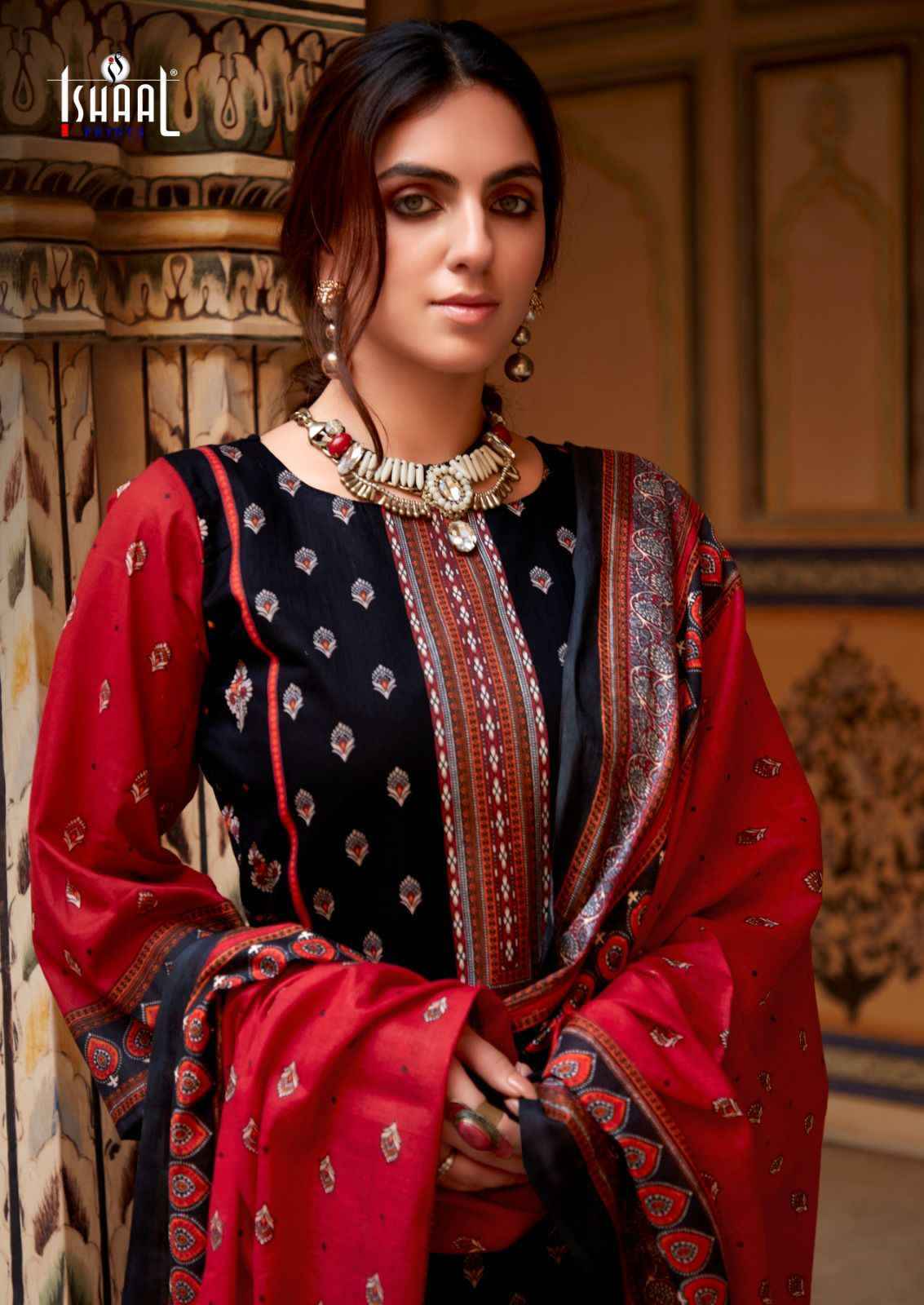 Ishaal Prints Gulmohar Vol-28 Pure Lawn Dress Material (10 Pc Catalouge)