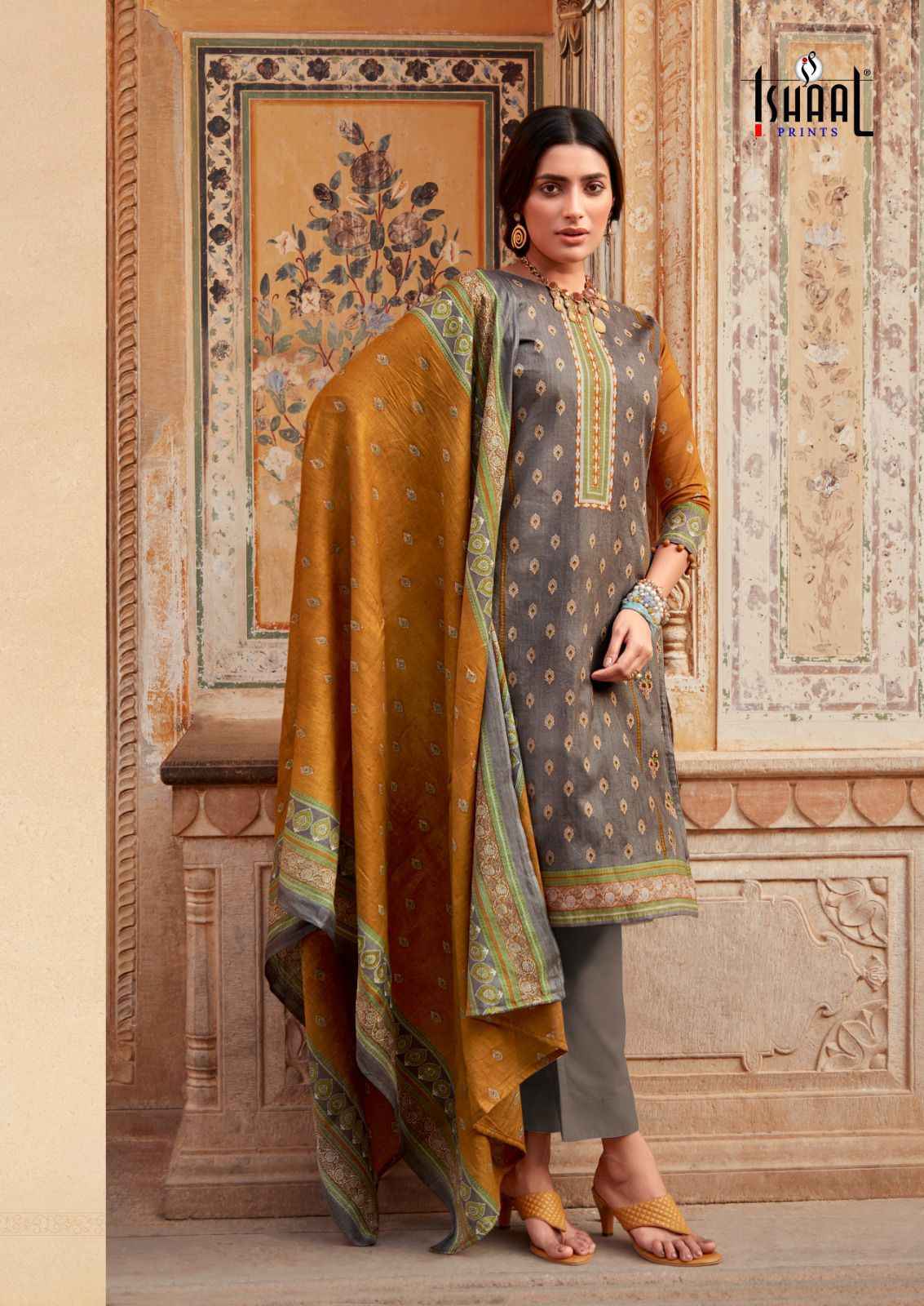 Ishaal Prints Gulmohar Vol-28 Pure Lawn Dress Material (10 Pc Catalouge)