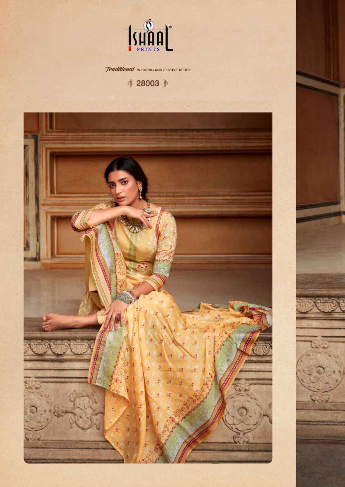 Ishaal Prints Gulmohar Vol-28 Pure Lawn Dress Material (10 Pc Catalouge)